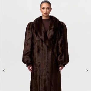 Naked Wardrobe Rich Brown Teddy Jacket
